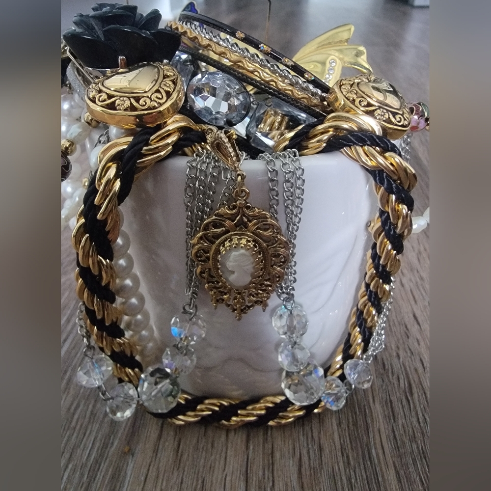 Mystery Jewelry Jar In Butterfly Etched Jar